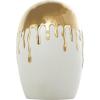 imageCosmoLiving by Cosmopolitan Ceramic Decorative Vase Centerpiece Vase with Abstract Gold Melting Drips Flower Vase for Home Decoration 15quot x 5quot x 11quot BlackGold