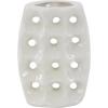 imageCosmoLiving by Cosmopolitan Ceramic Decorative Vase Centerpiece Vases with Varying Patterns set of 3 Vases for Home Decoration 5quot x 5quot x 8quot White