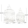 imageDEco 79 82676 2Piece Metal Square Bird Cage Set white 8quotl x 10quotw x 22quoth
