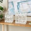 imageDEco 79 82676 2Piece Metal Square Bird Cage Set white 8quotl x 10quotw x 22quoth