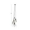 imageDeco 79 59298 Iron 5Light Pendant Lamp with Bulbs Gray