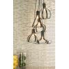 imageDeco 79 59298 Iron 5Light Pendant Lamp with Bulbs Gray
