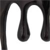 imageDeco 79 Aluminum Metal Abstract Console Table Drip with Melting Designed Legs and Black Glass Top 36quot x 14quot x 32quot SilverBlack