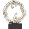 imageDeco 79 Aluminum Metal Abstract Decorative Sculpture Home Decor Statue with Marble Base Accent Figurine 14quot x 3quot x 17quot Silver14 x 3 x 17