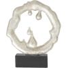 imageDeco 79 Aluminum Metal Abstract Decorative Sculpture Home Decor Statue with Marble Base Accent Figurine 14quot x 3quot x 17quot Silver14 x 3 x 17