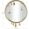 imageDeco 79 Aluminum Metal Abstract Room Wall Mirror Drip Entryway Mirror with Melting Designed Frame Wall Mounted Mirror 36quot x 1quot x 43quot SilverGold