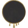 imageDeco 79 Aluminum Metal Abstract Room Wall Mirror Drip Entryway Mirror with Melting Designed Frame Wall Mounted Mirror 36quot x 1quot x 43quot SilverGold
