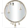 imageDeco 79 Aluminum Metal Abstract Room Wall Mirror Drip Entryway Mirror with Melting Designed Frame Wall Mounted Mirror 36quot x 1quot x 43quot SilverSilver