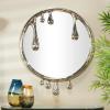 imageDeco 79 Aluminum Metal Abstract Room Wall Mirror Drip Entryway Mirror with Melting Designed Frame Wall Mounted Mirror 36quot x 1quot x 43quot SilverSilver