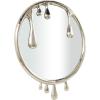 imageDeco 79 Aluminum Metal Abstract Room Wall Mirror Drip Entryway Mirror with Melting Designed Frame Wall Mounted Mirror 36quot x 1quot x 43quot SilverSilver
