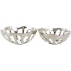 imageDeco 79 Aluminum Metal Decorative Bowl Decorative Bowl Drip Decorative Containers with Open Frame Design Set of 2 Decorative Keepsake Boxes 13quot 11quot W BlackSilver