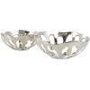 imageDeco 79 Aluminum Metal Decorative Bowl Decorative Bowl Drip Decorative Containers with Open Frame Design Set of 2 Decorative Keepsake Boxes 13quot 11quot W BlackSilver