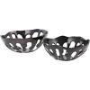 imageDeco 79 Aluminum Metal Decorative Bowl Decorative Bowl Drip Decorative Containers with Open Frame Design Set of 2 Decorative Keepsake Boxes 13quot 11quot W BlackBlack