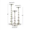 imageDeco 79 Aluminum Metal Decorative Candle Holder Candle Stand Set of 3 Candlestick Holder 19quot 16quot 13quotH SilverSilver
