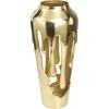 imageDeco 79 Aluminum Metal Decorative Vase Drip Centerpiece Vase with Melting Designed Body Vase for Home Decoration 7quot x 7quot x 15quot GoldGold