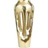 imageDeco 79 Aluminum Metal Decorative Vase Drip Centerpiece Vase with Melting Designed Body Vase for Home Decoration 7quot x 7quot x 15quot GoldGold