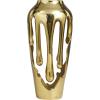 imageDeco 79 Aluminum Metal Decorative Vase Drip Centerpiece Vase with Melting Designed Body Vase for Home Decoration 7quot x 7quot x 15quot GoldGold