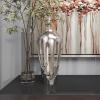 imageDeco 79 Aluminum Metal Decorative Vase Drip Centerpiece Vase with Melting Designed Body Vase for Home Decoration 7quot x 7quot x 15quot GoldSilver