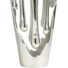 imageDeco 79 Aluminum Metal Decorative Vase Drip Centerpiece Vase with Melting Designed Body Vase for Home Decoration 7quot x 7quot x 15quot GoldSilver