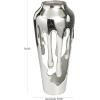 imageDeco 79 Aluminum Metal Decorative Vase Drip Centerpiece Vase with Melting Designed Body Vase for Home Decoration 7quot x 7quot x 15quot GoldSilver