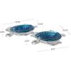 imageDeco 79 Aluminum Metal Turtle Handmade Serving Bowl  set of 3 8quot x 6quot x 2quot Multi ColoredBlue