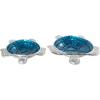 imageDeco 79 Aluminum Metal Turtle Handmade Serving Bowl  set of 3 8quot x 6quot x 2quot Multi ColoredBlue