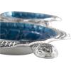 imageDeco 79 Aluminum Metal Turtle Handmade Serving Bowl  set of 3 8quot x 6quot x 2quot Multi ColoredBlue