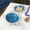 imageDeco 79 Aluminum Metal Turtle Handmade Serving Bowl  set of 3 8quot x 6quot x 2quot Multi ColoredBlue