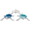 imageDeco 79 Aluminum Metal Turtle Handmade Serving Bowl  set of 3 8quot x 6quot x 2quot Multi ColoredMulti Colored