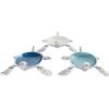imageDeco 79 Aluminum Metal Turtle Handmade Serving Bowl  set of 3 8quot x 6quot x 2quot Multi ColoredMulti Colored