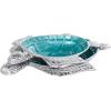 imageDeco 79 Aluminum Metal Turtle Handmade Serving Bowl  set of 3 8quot x 6quot x 2quot Multi ColoredTeal