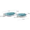 imageDeco 79 Aluminum Metal Turtle Handmade Serving Bowl  set of 3 8quot x 6quot x 2quot Multi ColoredTeal