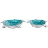 imageDeco 79 Aluminum Metal Turtle Handmade Serving Bowl  set of 3 8quot x 6quot x 2quot Multi ColoredTeal