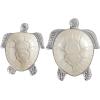 imageDeco 79 Aluminum Metal Turtle Handmade Serving Bowl  set of 3 8quot x 6quot x 2quot Multi ColoredWhite