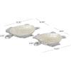 imageDeco 79 Aluminum Metal Turtle Handmade Serving Bowl  set of 3 8quot x 6quot x 2quot Multi ColoredWhite