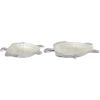 imageDeco 79 Aluminum Metal Turtle Handmade Serving Bowl  set of 3 8quot x 6quot x 2quot Multi ColoredWhite