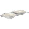imageDeco 79 Aluminum Metal Turtle Handmade Serving Bowl  set of 3 8quot x 6quot x 2quot Multi ColoredWhite