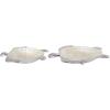 imageDeco 79 Aluminum Metal Turtle Handmade Serving Bowl  set of 3 8quot x 6quot x 2quot Multi ColoredWhite