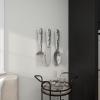 imageDeco 79 Aluminum Metal Utensils Home Wall Decor Knife Spoon and Fork Wall Sculpture Set of 3 Wall Art 4quotW 23quotH SilverSilver