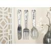 imageDeco 79 Aluminum Metal Utensils Home Wall Decor Knife Spoon and Fork Wall Sculpture Set of 3 Wall Art 4quotW 23quotH SilverSilver