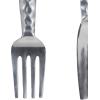 imageDeco 79 Aluminum Metal Utensils Home Wall Decor Knife Spoon and Fork Wall Sculpture Set of 3 Wall Art 4quotW 23quotH SilverSilver