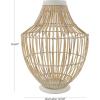 imageDeco 79 Bamboo Wood Handmade Decorative Vase Open Frame Centerpiece Vase with White Metal Accents Vase for Home Decoration 13quot x 13quot x 17quot Brown13 x 13 x 17