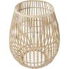 imageDeco 79 Bamboo Wood Handmade Decorative Vase Open Frame Centerpiece Vase with White Metal Accents Vase for Home Decoration 13quot x 13quot x 17quot Brown12 x 12 x 15