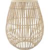 imageDeco 79 Bamboo Wood Handmade Decorative Vase Open Frame Centerpiece Vase with White Metal Accents Vase for Home Decoration 13quot x 13quot x 17quot Brown12 x 12 x 15