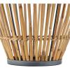 imageDeco 79 Bamboo Wood Handmade Decorative Vase Open Frame Centerpiece Vase with White Metal Accents Vase for Home Decoration 13quot x 13quot x 17quot Brown11 x 11 x 16