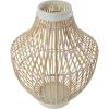 imageDeco 79 Bamboo Wood Handmade Decorative Vase Open Frame Centerpiece Vase with White Metal Accents Vase for Home Decoration 13quot x 13quot x 17quot Brown13 x 13 x 17