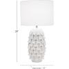 imageDeco 79 Ceramic Room Table Lamp Layered Petal Accent Lamp Lamp 15quot x 15quot x 28quot WhiteWhite