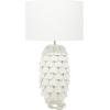 imageDeco 79 Ceramic Room Table Lamp Layered Petal Accent Lamp Lamp 15quot x 15quot x 28quot WhiteWhite