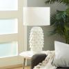 imageDeco 79 Ceramic Room Table Lamp Layered Petal Accent Lamp Lamp 15quot x 15quot x 28quot WhiteWhite