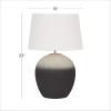 imageDeco 79 Ceramic Room Table Lamp Ombre Accent Lamp with Drum Shade Lamp 15quot x 15quot x 23quot BlackBlack
